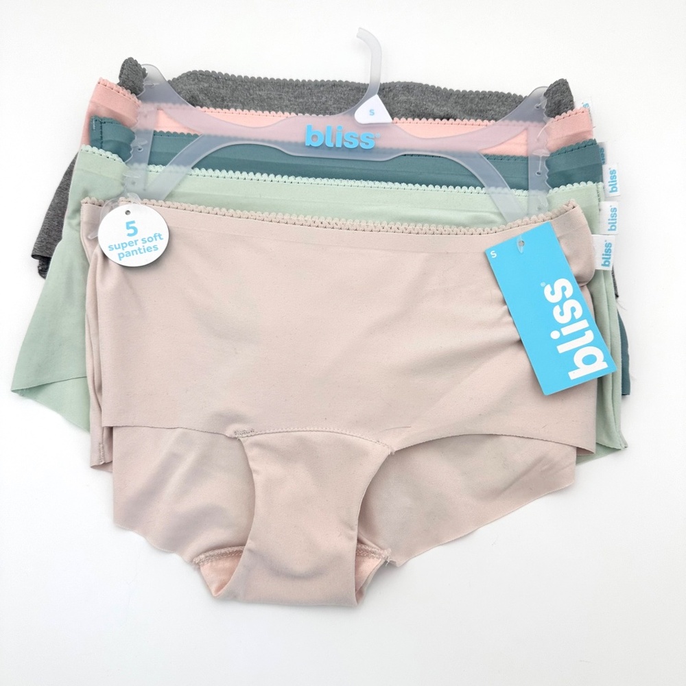 NEW 5 Pack Bliss Super Soft Full Back Underwear Women's Size Small Original $48